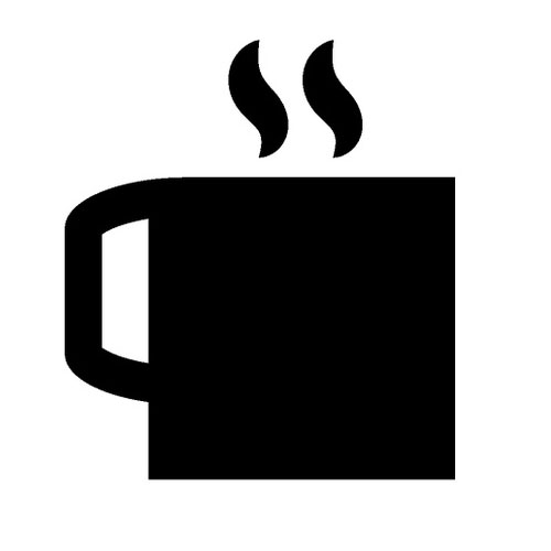 Hot cup of coffee and vending machine