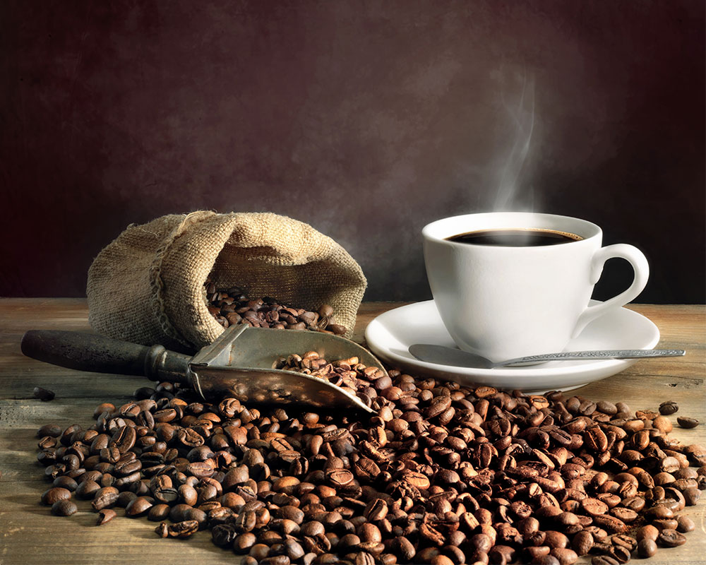 Cup of traditional, hot coffee from a vending machine