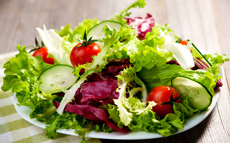 Fresh bowl of salad from vending machine
